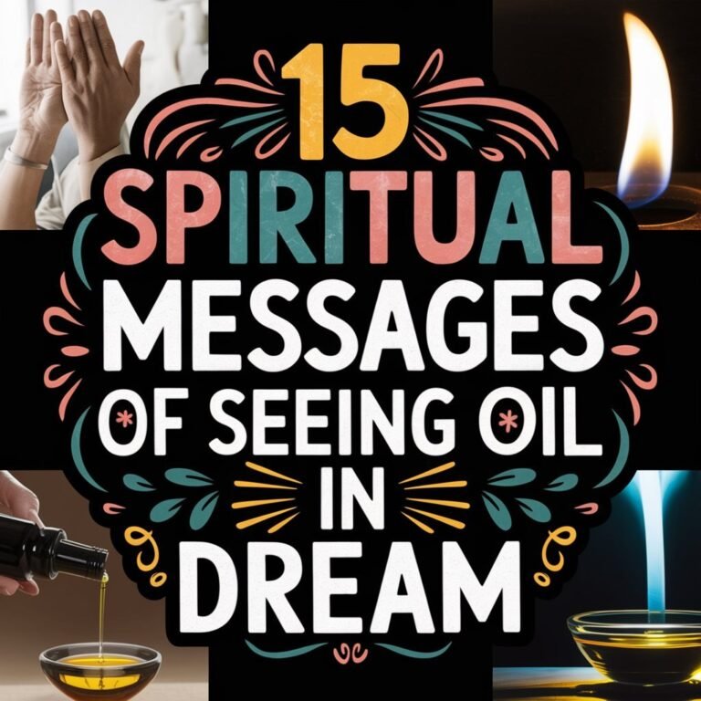 15 Spiritual Messages of Seeing Oil in Dream: Symbolism and Hidden Meanings