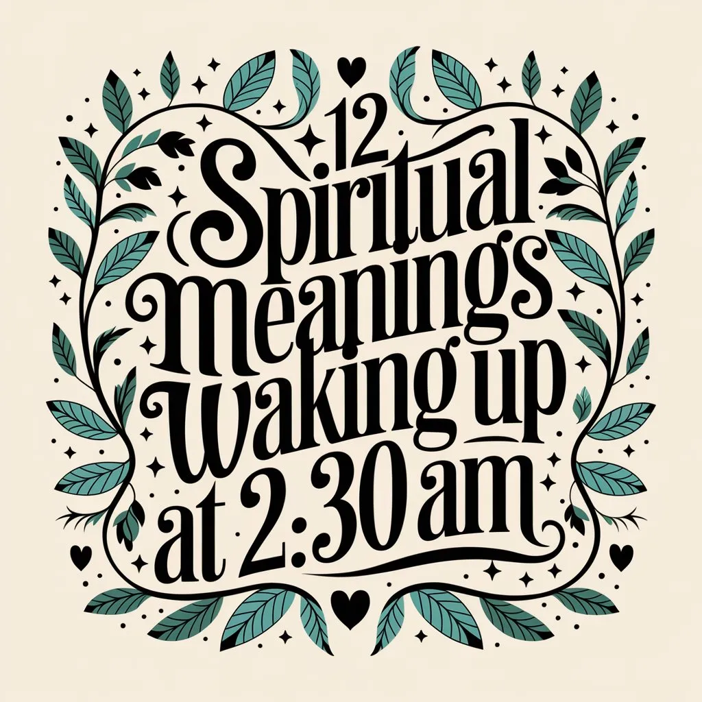 12 Spiritual Meanings Waking up at 2:30 Am: Amazing Sign of Spiritual Awakening