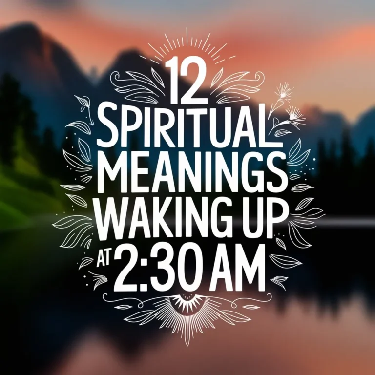 12 Spiritual Meanings Waking up at 2:30 Am: Amazing Sign of Spiritual Awakening