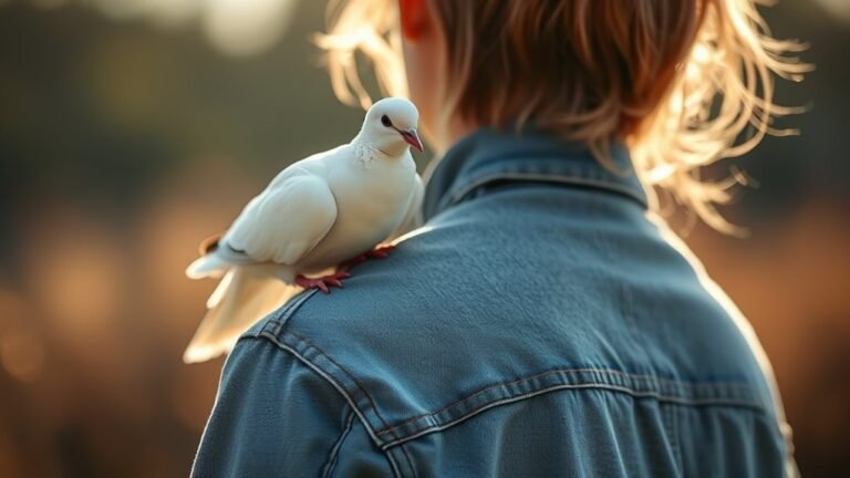 bird s symbolic shoulder touch