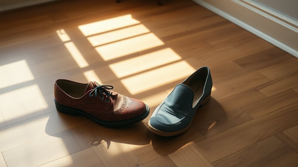 symbolism of mismatched footwear