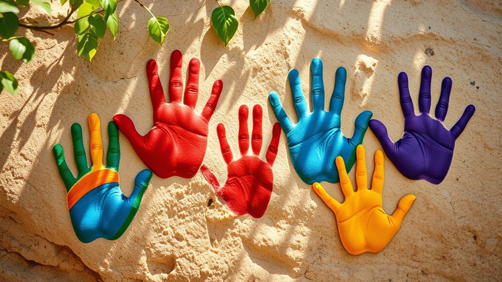 handprints symbolize spiritual connections