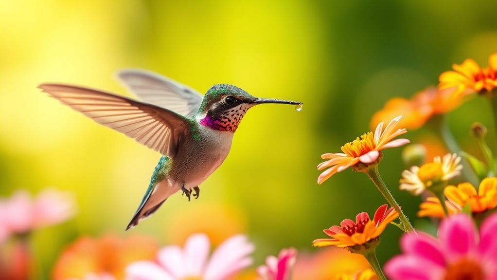 hummingbird symbolizes joy and energy
