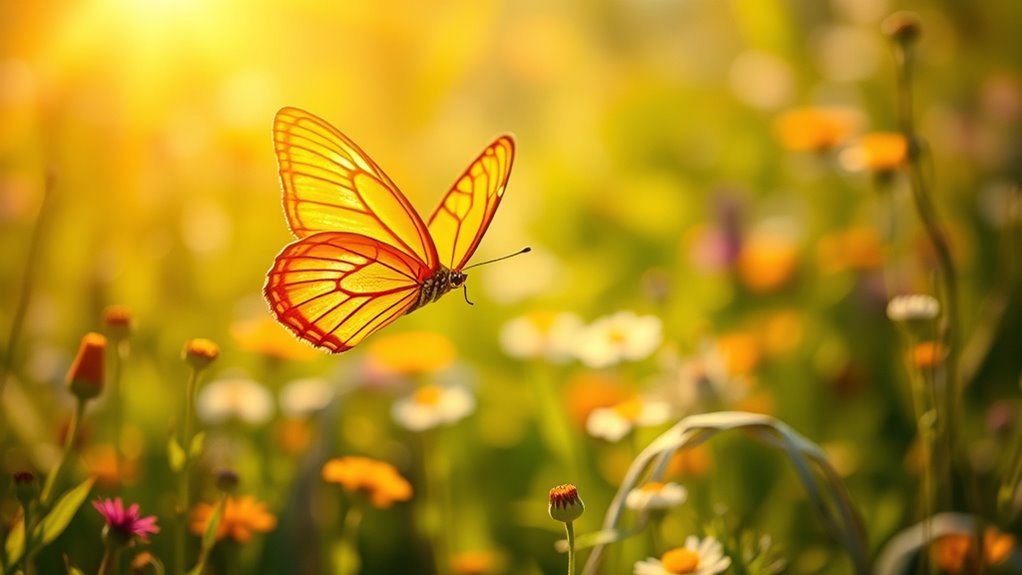 orange butterfly symbolizes creativity