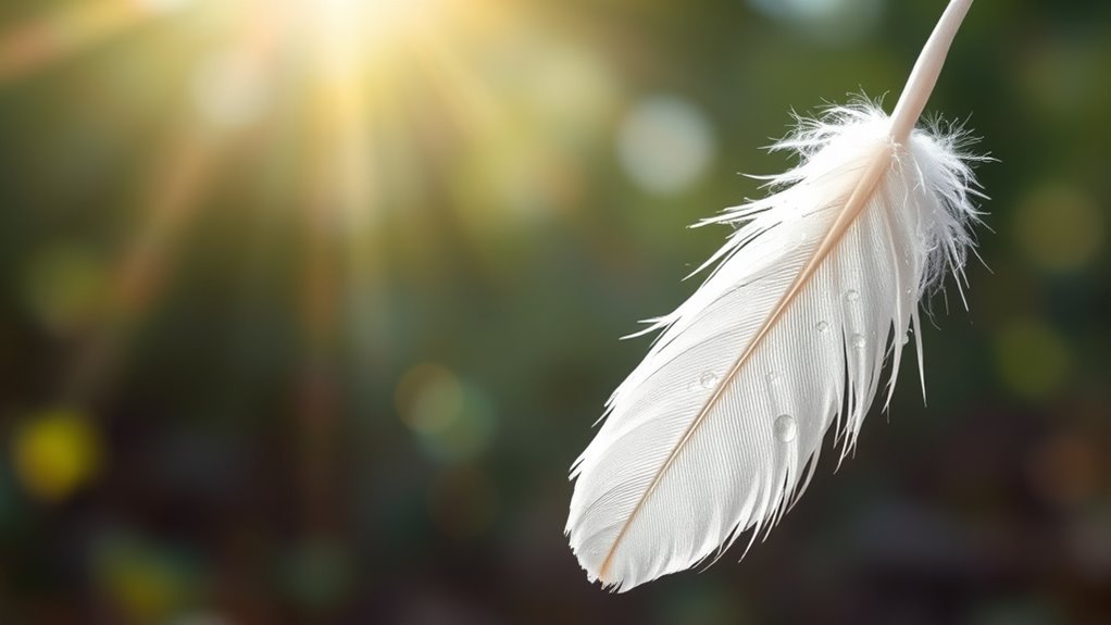 white feathers symbolize peace
