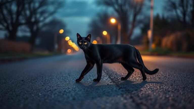 black cat crossing spiritual caution