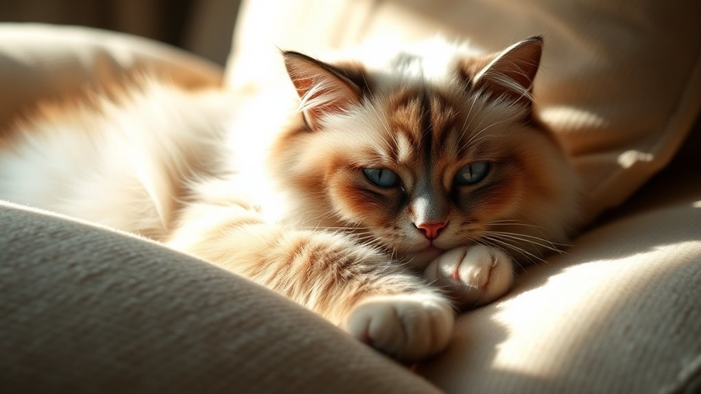 calm trusting feline symbolism