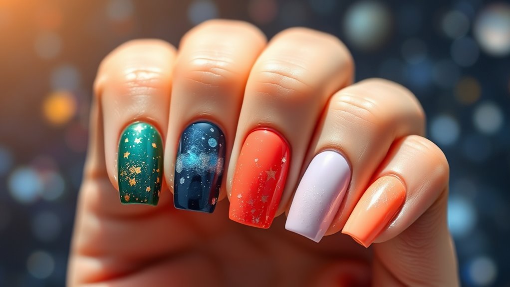 celestial zodiac nail shades