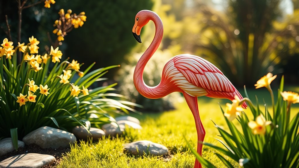 flamingo yard symbolizes beauty