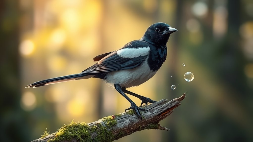 magpie symbolizes duality and magic