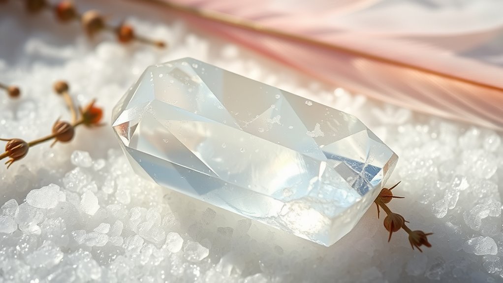 quartz cleansing with salt