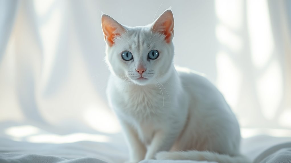 white cats symbolize purity and intuition